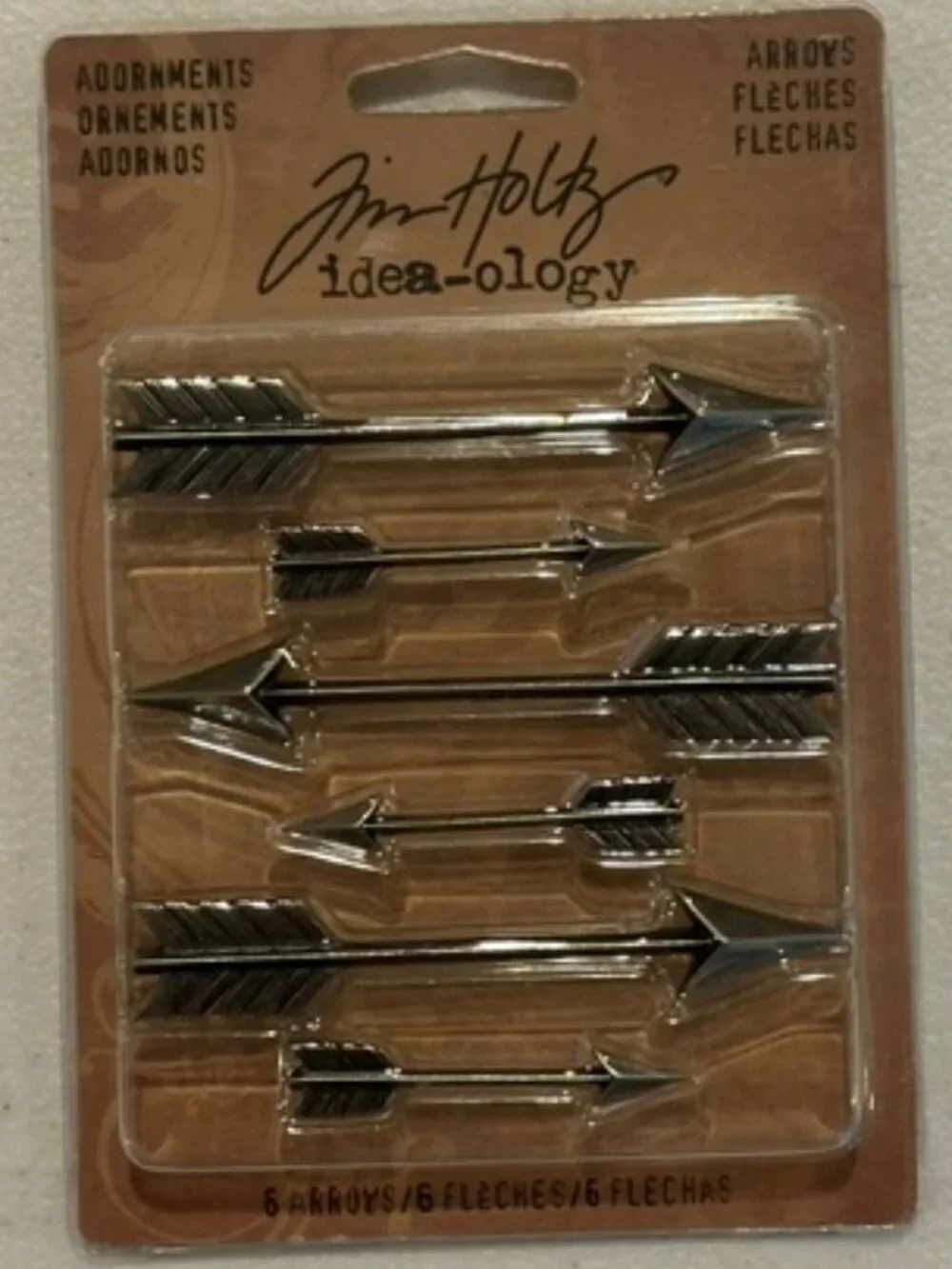 NEW Tim Holtz Idea-ology Arrows Adornments-6 pieces